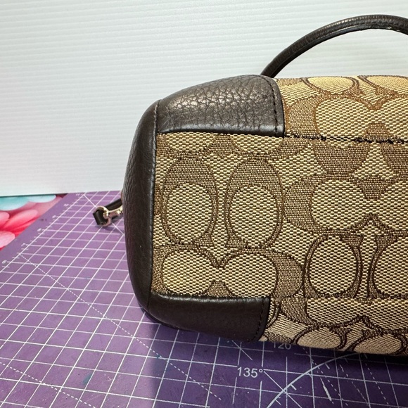 Coach Kelsey satchel in signature jacquard with leather trim w/matching wallet - Picture 5 of 9